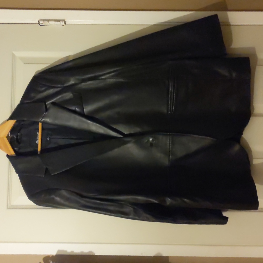 Madewell leather Larsen Blazer, XL